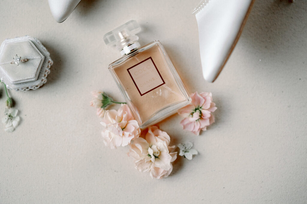 Coco Chanel perfume that the bride wears on wedding day.