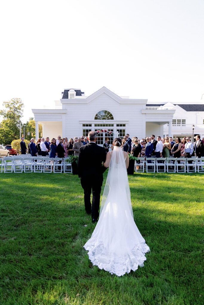 Bride walking down the aisle.