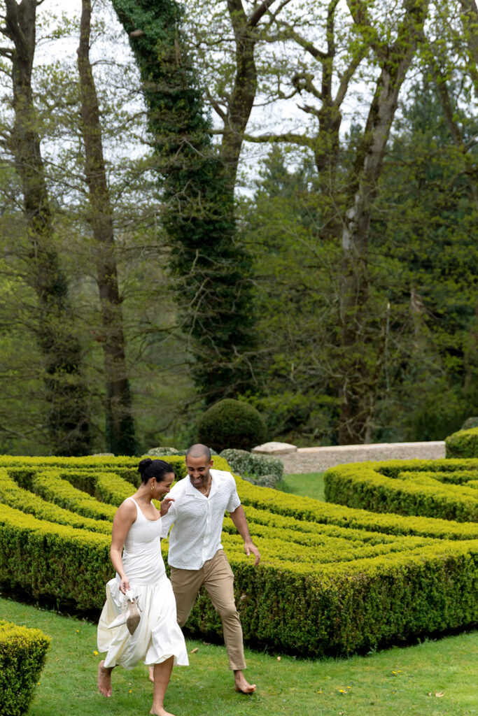 A couple in Ireland for their engagement session.