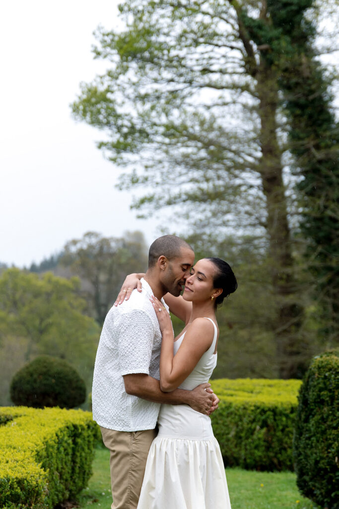 A couple in Ireland for their engagement session.