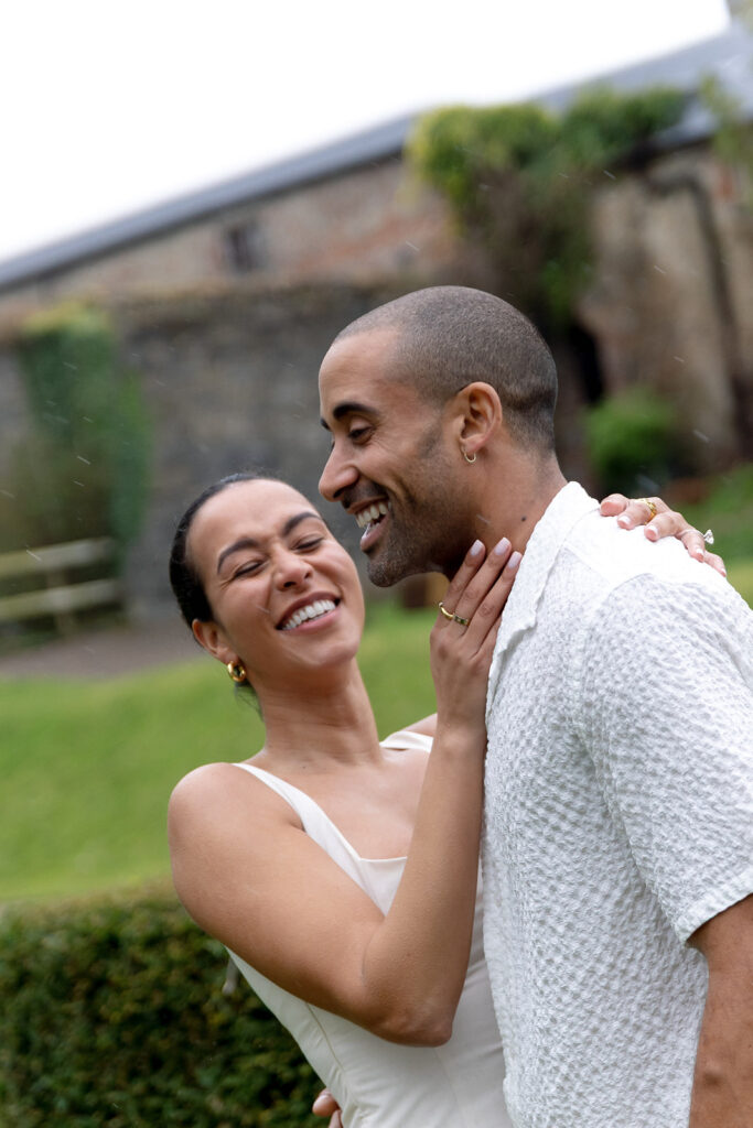 A couple in Ireland for their engagement session.