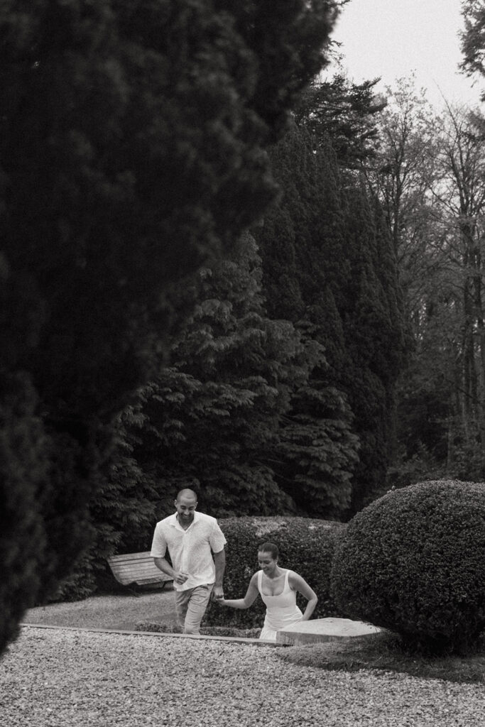 A couple in Ireland for their engagement session.