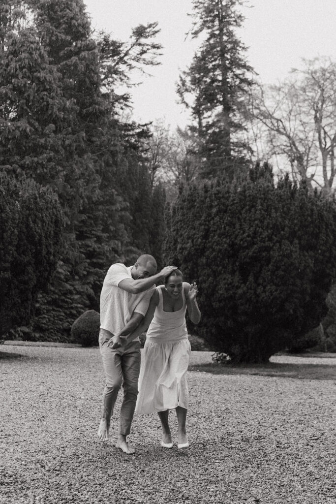 A couple in Ireland for their engagement session.