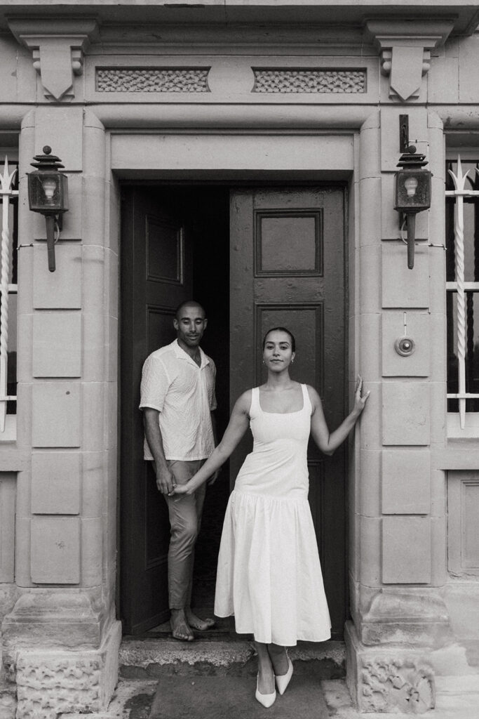 A couple in Ireland for their engagement session.