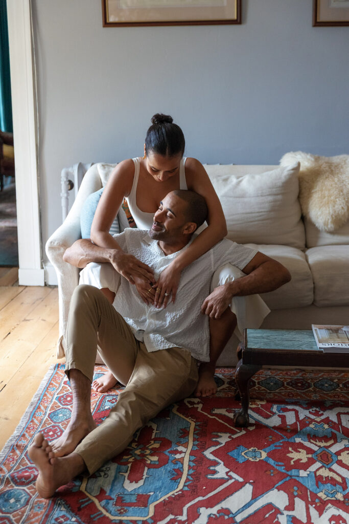 A couple in Ireland for their engagement session.