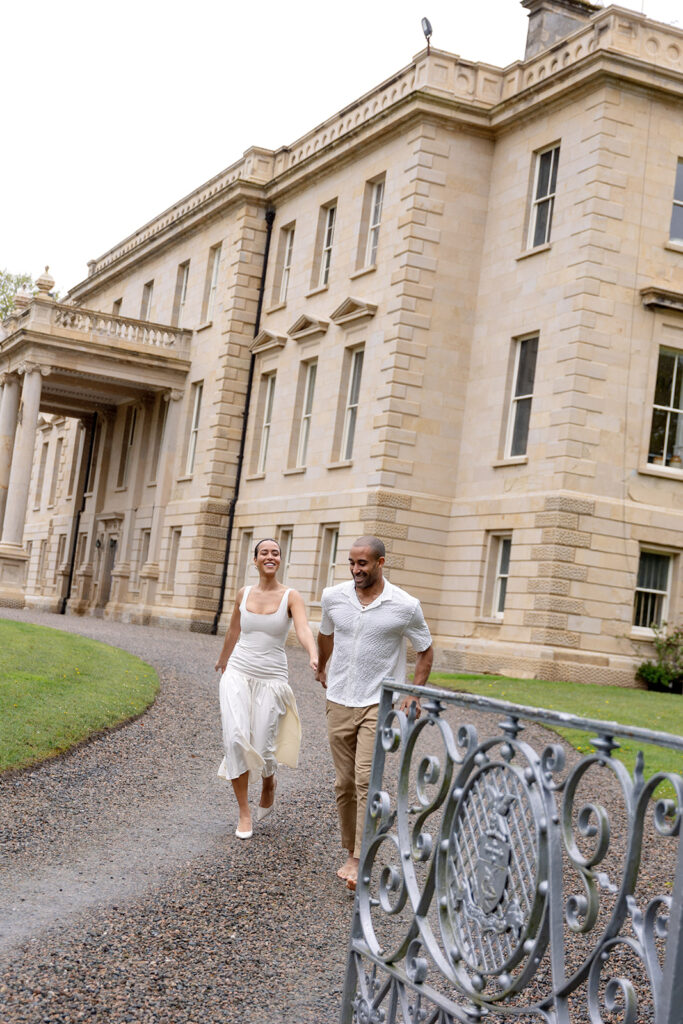 A couple in Ireland for their engagement session.