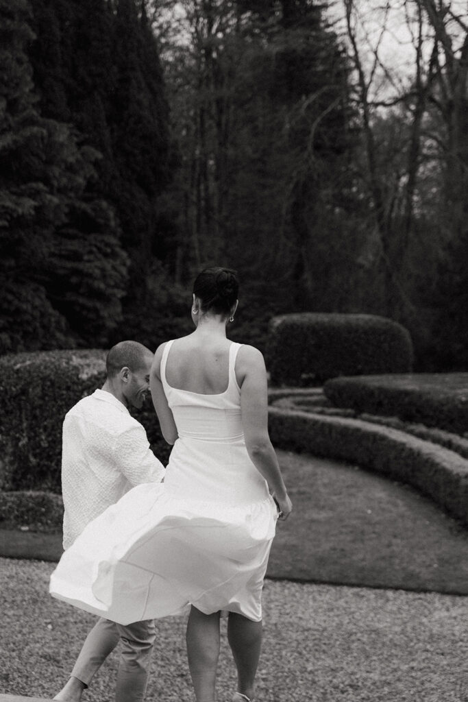 A couple in Ireland for their engagement session.